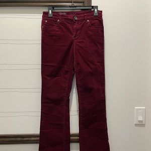 KUT Women’s Bootcut Jeans in Maroon Corduroy Size 4